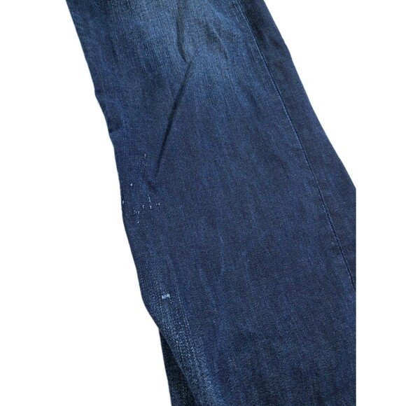 Levis 504 Jeans Men's 36x36 Dark Blue Wash Distressed Denim Pants Straight - Picture 9 of 11